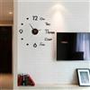 Generic Orologio da Parete Silenzioso Decorativo Senza Cornice per Camera da Letto, Orologio da Parete Moderno e Semplice per Ufficio, Facile da Installare, Motivo Trasparente (Piccolo 40 cm/15,75