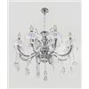 Vetrine in rete Vetrineinrete® Lampadario da soffitto a 8 bracci a sospensione con sfere cristalli pendenti retrò classico attacco e14(Argento) Z24