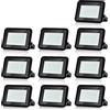 Yakimz faretto LED da esterno, 10x30W LED floodlight, impermeabile IP66, proiettore LED da parete 230V, faretto super luminoso bianco freddo da esterno 2550LM 6000K lampada da illuminazione da esterno