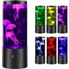 QIAKEFE Lampada a forma di medusa, 7 colori, lampada lavica a LED, lampada Jellyfish, funzionamento USB/a batteria, luce d'atmosfera per bambini e adulti, decorazione della casa, ufficio (A)