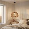 B·LED BARCELONA LED Lampada a sospensione in legno naturale - Stile grande rustico industriale vintage Lampada a sospensione per sala da pranzo, soggiorno, isola cucina, 45 cm, E27