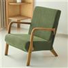 FANSU Copripoltrona Elasticizzato 1 Posto con Braccioli, Coprisedie con Schienale per Poltrona in Legno Copripoltrona con Cerniera per Poltrona da Lettura (TW09 Verde oliva)