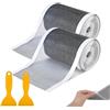 Yudobliss Filtro per lo Scarico Della Doccia, 12cm x 4m Filtro per Fogne, Filtro per Capelli da Bagno, Doccia a Rete usa e Getta con Spatola in Plastica per Bagno, Balcone, Cucina, Set di 2 Pezzi