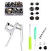 yijinyxm Pinza per Bottoni Automatici a Pressione, 40 Set di Bottoni a Pressione Metallo Ottone da 15 mm con Pinza per Cuoio Camicia Zaini Cappello Borsa Cinture Pelle e Fai da Te Artigianato