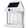 Générique Lampada solare da parete - Lanterna LED da esterno con sensore di movimento 17 x 12 x 6 cm, luminosità regolabile, luce solare in tungsteno | applique da parete impermeabile per giardino, patio