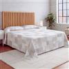 SpazioTessile Copriletti Leggeri Estivi Fantasia Tessuto Piquet 100% Cotone (Brick Beige, Singolo 180x270)