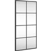 vidaXL Wandspiegel rechthoekig 40x80 cm ijzer zwart
