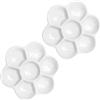 Pirhosigma 2 pz 3.4/8.6 cm di diametro fiore tavolozza di pittura ad acquerello smaltata miscelazione tavolozza in ceramica