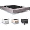 TEXTIL-HOME Textilhome Copri Sommier Letto Elastico Singolo 90x200 cm Grigio Chiaro