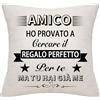 Bommex Divertente Cuscino Copertura per l'amico Divertente Amico Regalo per gli uomini Ragazzi BFF Regalo di amicizia Regalo di compleanno Regalo di laurea Regalo di Natale(amico)