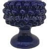 sicilia bedda - Mezza Pigna Siciliana in Ceramica di CALTAGIRONE - Realizzata Interamente a Mano - Vaso Porta Fiori - Ogni Realizzazione è Unica per Voi (Diametro 15, Blu)