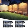 nibuuecer Luci Solari da Esterno Giardino, 4 Pezzi Lampade Solari per Recinzione Bianco Caldo con Sensore di Movimento PIR, 3 Modalità, IP65 Impermeabili, Sensore Crepuscolare per Parete Patio