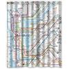 CHATAE, Tenda da Doccia Impermeabile con Mappa della metropolitana di New York, Dimensioni: 152,4 x 182,9 cm