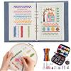 Bawetech Embroidery Stitch Book - Libro da ricamo fai da te con istruzioni passo per 143 punti, crea il tuo libro, ricamo per principianti, adulti