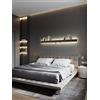 BAUFAS Comodino Lampada da parete a LED Camera da letto Decorazione del libro Mensola Lunga striscia Camera da letto Comodino Lampada da parete di stoccaggio TV Sfondo parete Atmosfera Lampada da parete Corr