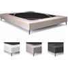 TEXTIL-HOME Textilhome Copri Sommier Letto Elastico King Size 180x200 cm Avorio