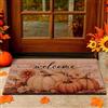 Lanpn 42x76cm Zerbino cocco Autunno, Welcome Bianco Arancione Zucca Antiscivolo Gomma Naturale Tappeto Porta Ingresso Esterno Esterni Tappeto Antiscivolo Zerbino Ingresso Thanksgiving Decorazioni