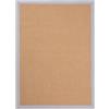 carpetfine Tappeto Sisal 60x110 cm tessuto a mano con bordo in cotone grigio chiaro | Tappeto antiscivolo Uni in tessuto piatto di fibre naturali per soggiorno e camera da letto