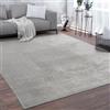 Paco Home Tappeto Salotto Pelo Corto Monocolore Design Moderno Morbido Argento, Dimensione:80x150 cm
