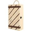 Tyenaza Cassa per vino Tyenaza Porta vino in legno inclinato con manico in corda per 2 bottiglie di vino