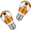 ZFFOZZ 2 Pezzi E27 5W 7W 9W 200V LED Lampadina Lampada Argento Specchio Freddo Caldo Bianco Casa per Mobili Illuminazione Interna Decorazione Illuminazione(E27-9W-gold,Cool)