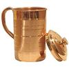 TreegoArt - Caraffa per acqua in rame puro, 2 litri, con cuciture meno design (confezione da 1)