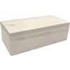 ZMdooreasy Scatola in pino grezzo con piano scorrevole e cassetto estraibile per decorazione personalizzata e pratica conservazione di oggetti personali (20 x 10 x 6,5 cm)