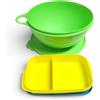Tupperware Clevere Pause - Contenitore per il pranzo da 590 ml con separazione turchese lime + ciotola Signoraware Peng da 5,0 litri, verde, set per il pranzo, per impasto lievitato, ciotola per