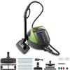 Polti Vaporetto Pro 95 Turbo Flexi, Pulitore a Vapore con Caldaia, Pressione Max 5 Bar, Potenza 1100 W, Autonomia Illimitata, Made in Italy, Funzione Eco, 14 Accessori Inclusi, Nero e Verde