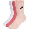 adidas Unisex - Bambini e ragazzi Cushioned Sportswear Crew Socks 3 Pair Pack Socks, Pure Turbo/white/haze coral, 4-5 Years