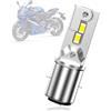 SHINYY Lampadina BA20D S2 LED per Faro Moto, Doppio Filamento 24 Chips CSP Alta Luminosità 35W 6500K Bianco Freddo 12V Lampada LED BA20D Anabbagliante e Abbagliante per Moto Yamaha, Scooter, ATV, UTV
