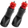 Zescyha 2 Pezzi Presa Accendisigari Maschio, Spinotto Accendisigari 12V 24V, Spine Maschio Universali con Fusibile 10A Sostituibile, Connettori Adattatori Auto in Rame per Caricabatterie, Aspirapolvere