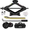 IMAYCC Aggiornamento Cric Per Auto,Cric Auto Con Universale Tampone In Gomma,Portatile Per Auto Con Chiave Per Dadi Ruota,Kit Emergenza Auto Per SUV MPV Tesla Manutenzione (Nero profondo)