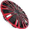 CONGARTENO Copricerchi 14 Pollici Neri e Rossi per Auto, Copriruote | PP Robusto, Montaggio Semplice, Fit, Protezione Ruote, per Veicolo, Design Elegante Rosso