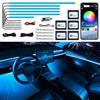 TWETIZ Striscia luminosa LED interna per auto in acrilico con APP wireless, RGB 10 in 1 con 175 pollici 600 LED Kit di illuminazione ambientale per auto in fibra ottica, striscia LED attivata dal suono con