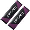 Generic 2 Pz Auto Cintura Di Sicurezza Coprire Pad Per Kia Picanto Fibra Di Carbonio Cintura Di Sicurezza in Pelle Morbida Traspirante Spalla Protettiva Confortevole Guida Cintura Di Sicurezza Coprire