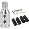 X AUTOHAUX M12x1.25 Tono Argento Pomello del cambio Adattatore Non Filettato per Automotive