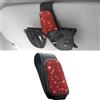 Anwlki Bling Portaocchiali da sole per visiera auto, magnetico in pelle, clip portaocchiali per visiera, con strass, supporto per aste degli occhiali, clip per biglietti e carte per donne e ragazze
