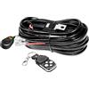 SKYWORLD Kit cablaggio barra luminosa a LED, 40 A 12 V DC 1 cavi relè luce LED fusibile on/off flash stroboscopico telecomando kit cablaggio luce da lavoro