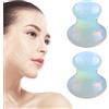 CEIEVER Pietra massaggiante Gua Sha Pietra Gua Sha Pietra Eye Flowies Anti Aging Massaggio Viso Pietra Agopressione Fungo Forma Guasha Pietra per Viso Occhi Collo Rughe Rimozione SPA Rilassante (C)