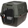 Kerbl Pet scatola di trasporto Eco, per cani, antracite/grigio-verde, 70x50x51,5 cm, plastica, 8-25 kg, adatto ai cani, adatto ai viaggi aerei, con porta in metallo
