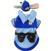 Generisch Abbigliamento per gatti, costume da poliziotto per cani, per giochi di ruolo, per animali domestici, genitori e amanti degli animali, compleanno, Halloween, Natale, feste, riunioni sociali