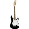 Fender Squier by Fender Mini Stratocaster - Chitarra Elettrica con Tastiera in Lauro, Finitura Nera, Pickup Single-Coil, con Lezioni Gratuite su Fender Play
