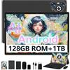 Dghrti Tablet 10 Pollici, 128GB ROM/TF 2TB, 8000mAh, con Tastiera - Nero