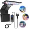 Adiwo Luce per Clip per Acquario, 3 Colori Luce Acquario LED, 9W Mini Lampada per Acquario a Led per 6 mm di Spessore Acquario, 16 LED per Illuminazione Acquario (Nero)