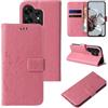 LBH Custodia protettiva per Samsung Galaxy S26 Ultra, con motivo con farfalle e fiori, funzione leggio, magnetica, protezione completa a 360°, colore: oro rosa