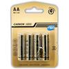 SIMPLETEK - Batterie Stilo AA R6 da 1.5V | Zinco e Carbonio | Confezione da 4 pile non ricaricabili, per dispositivi a bassa corrente
