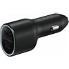 Samsung EP-L4020 Caricatore da viaggio per auto 40W, 2 porte USB e USB-C, Nero