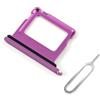 Cemobile Supporto per slot per scheda SIM di ricambio per iPhone 16 e iPhone 16 Plus (versione SIM singola) con anello di tenuta in gomma impermeabile e perno di espulsione aperto (rosa)