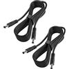 SIOCEN 2-Pack DC Power Cable Male to Male Power Adapter DC Extension Cord 5.5mm x 2.1mm,12v Power Extension Cable for Security Camera,LED Strip,5v 9v 24v 12 Volt Plug Supply Wire DC5521 Jack Cable 3FT 6FT